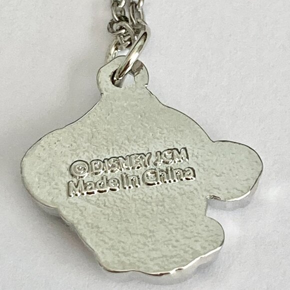 Vintage Disney Minnie Mouse Christmas Necklace Santa Hat 18" Chain Enamel Signed - Picture 4 of 7